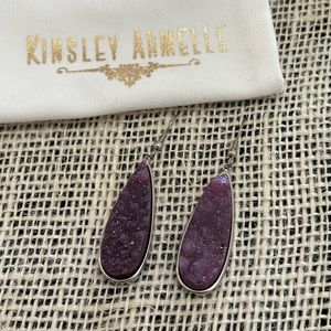 Kinsley Armelle Druzy Earrings - Royal Silver